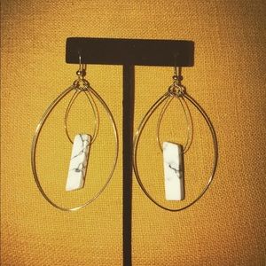 Handmade gold marble hoop